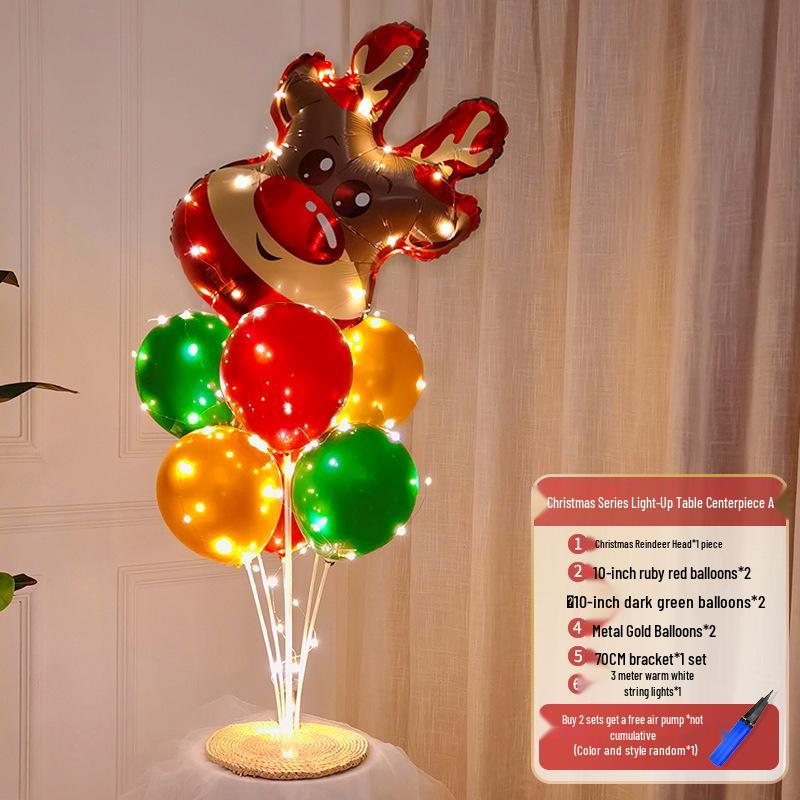 Christmas Luminous Balloon Decorations for Trees, Tables, and Window Displays