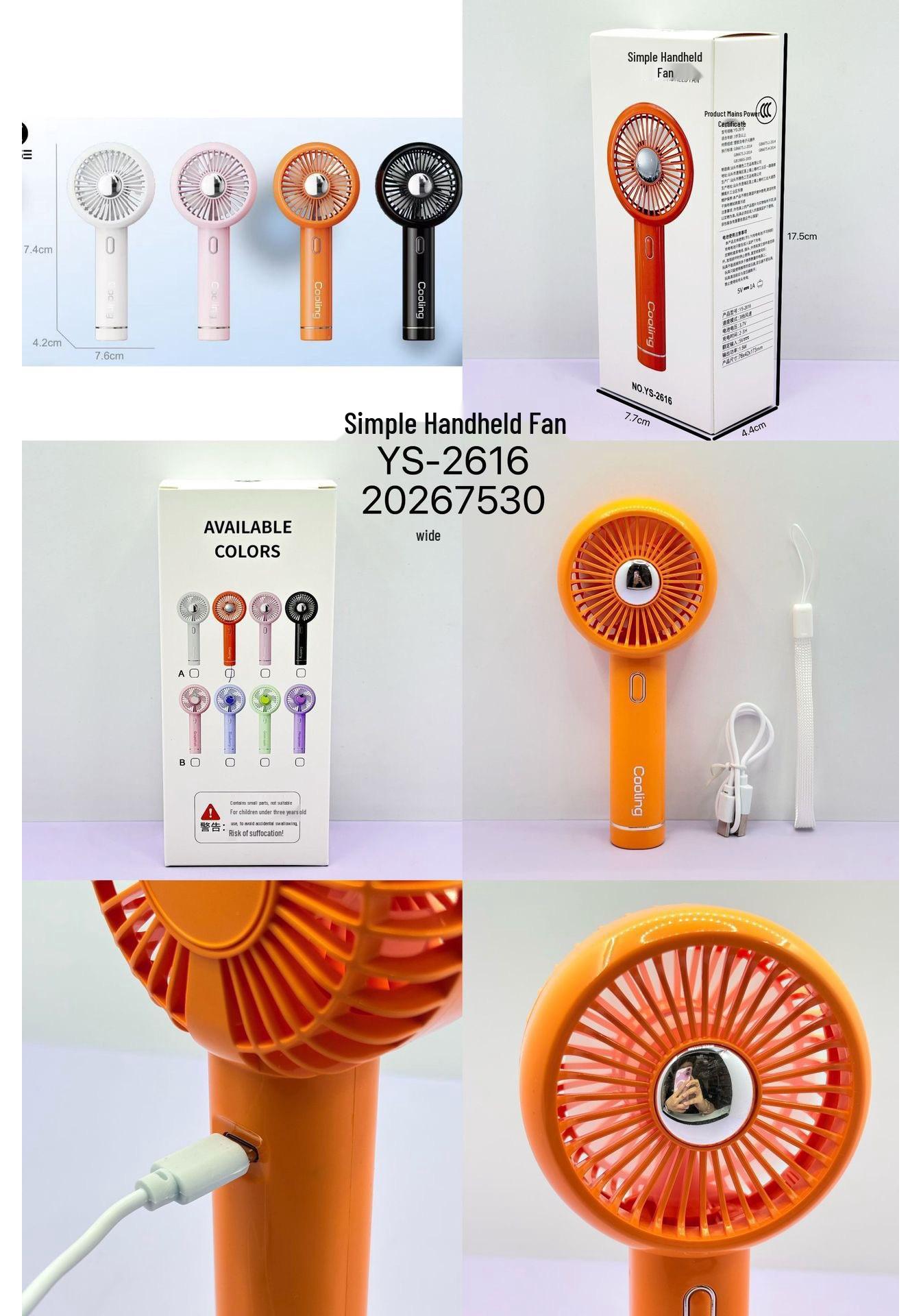 

Mini USB Rechargeable Handheld Fan for Students and Office 1