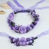 S160707 Artificial Flower Hairband And Bracelet Set Fabric Material For Women And Girls