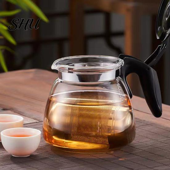 Mesh Tea Brewer with Lid Strainer Stainless Steel Infuser Fine Easy-open Sieve Ball Chain Hook for Loose Leaf Spices Reliable Filter