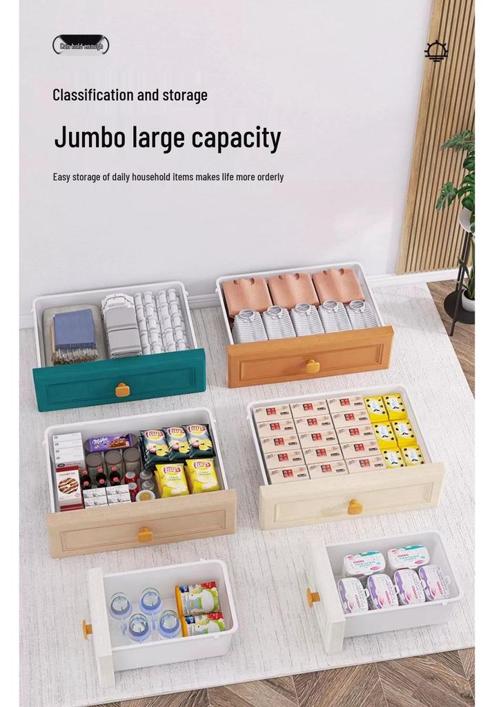 Multilayer Plastic Storage Cabinet: Drawer-Style for Bedroom and Nursery