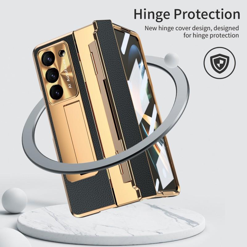 Slim Leather Case Galaxy Z Fold8 Fold7 With Pen Slot Shockproof Stand Support Premium PU Cover