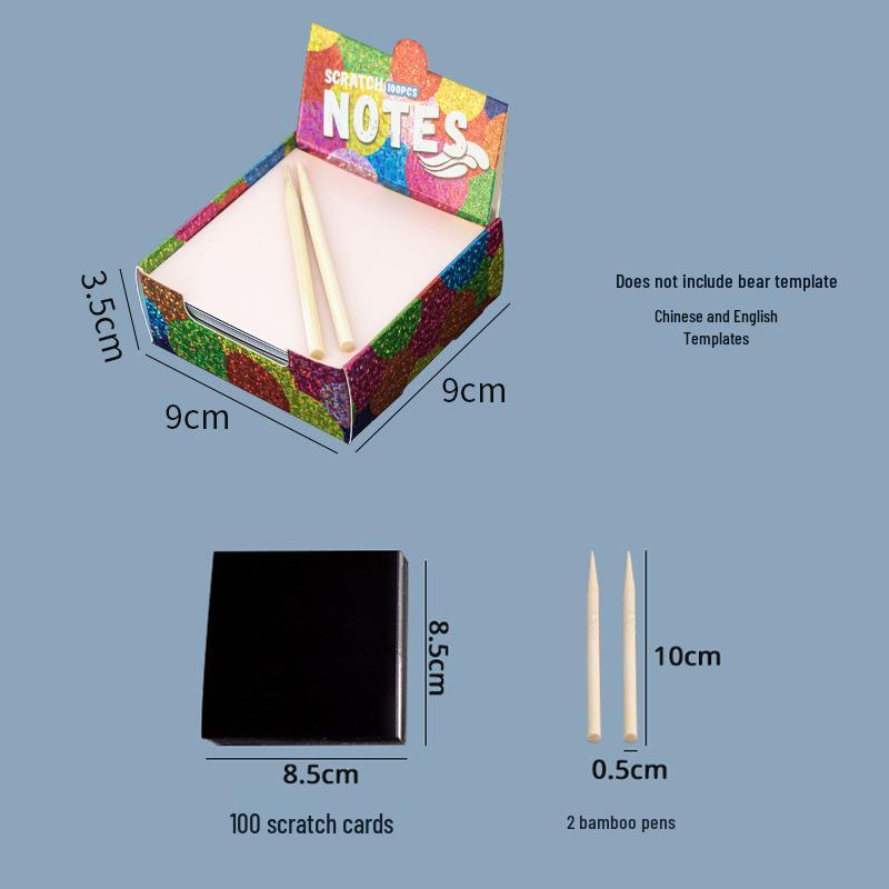 Colorful Scratch Painting Book for Kids: Art, Doodle & Message Paper for Primary School Students