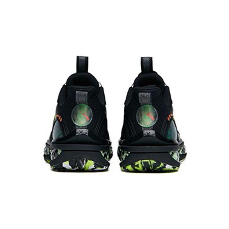 Anta Versatile Casual Shock Absorbing Non-Slip Durable Low-Top Running Shoes Kids sneaker Black Green 312145551-6