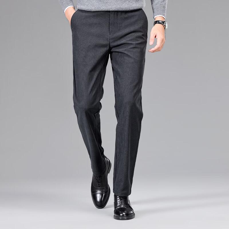 Sugus Men's Thick Corduroy Straight-Leg Business Casual Pants