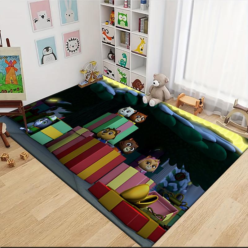 1Pc Paw Patrol Christmas Adventure Carpet Rug Soft Washable Antislip Home Living Room Sofa Mats Personalized Christmas Rug