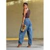 VIONA European and American Style Patchwork Multi Pocket Tapered Jeans for Women