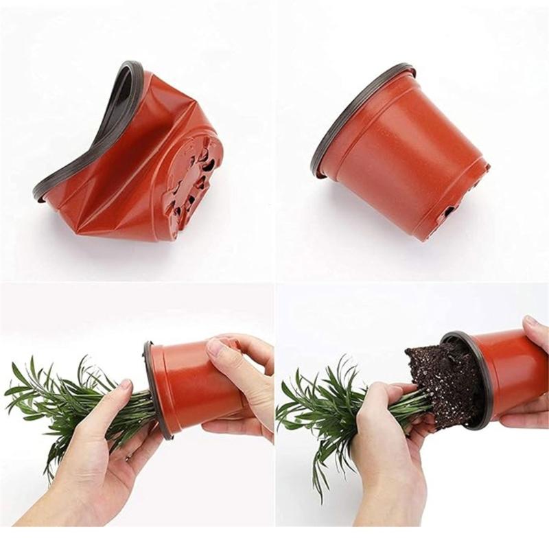 5/10/15/20Pcs Plastic Nursery  Starting Pots Flower Plant Container