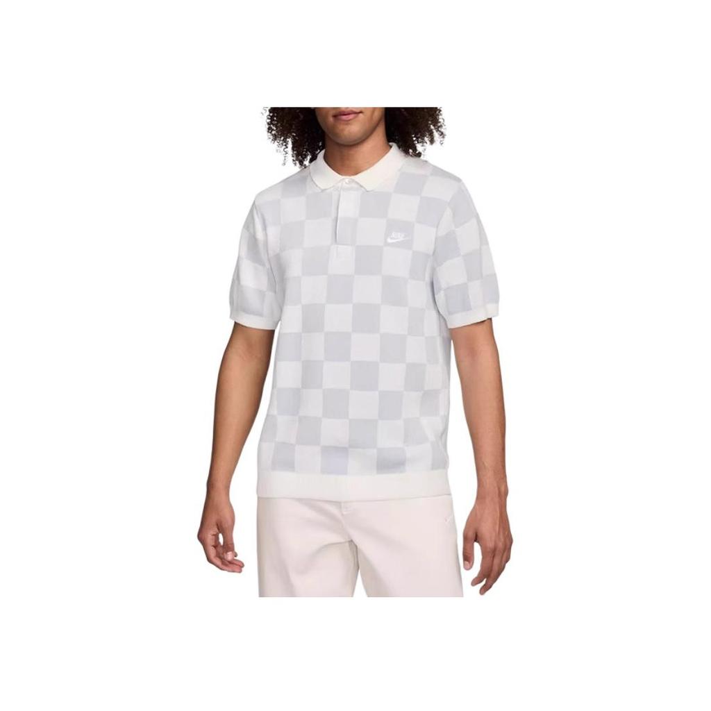 Nike Sportruházat Kockás Retro Alkalmi Rövid Ujjú Póló Férfi Pólók Sail FN3423-133