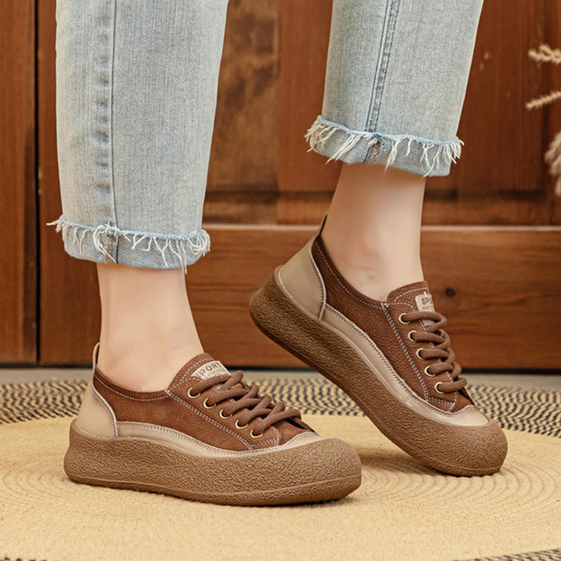 Retro ugly cute thick baseplate shoes women's autumn new soft sole versatile casual sports women's shoes