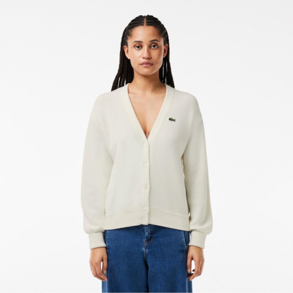 

LACOSTE Женские кольца Кольца Кардиган с V-образным вырезом [Off White]