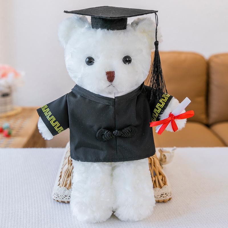 Graduation Teddy Bear Keychain with Mortarboard & Gown - Perfect College Grad Gift