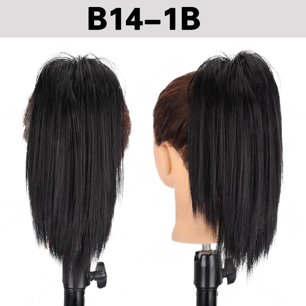 Synthetic Messy Bun Hair Piece Claw Clip In Hair Buns Extensions Straight Wig For Women Daily Use Hair Accessories