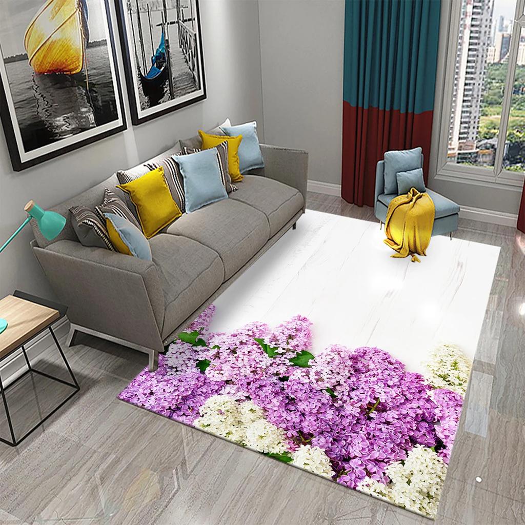 Dielen und Blumen Teppichbrett Blumiger Teppich Retro Landhausstil Rechteckige Bereichsteppiche Yogamatten Schlafzimmer Wohnzimmer Dekor Fußmatte