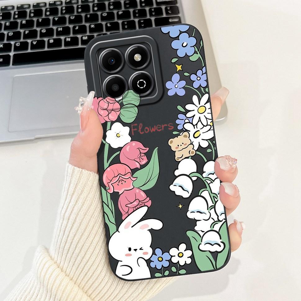 Colorful Flower Case For Honor X6b Coque Silicone Soft Cover For Huawei Honor X 6b 6a X6A Phone Cases Covers Bumper