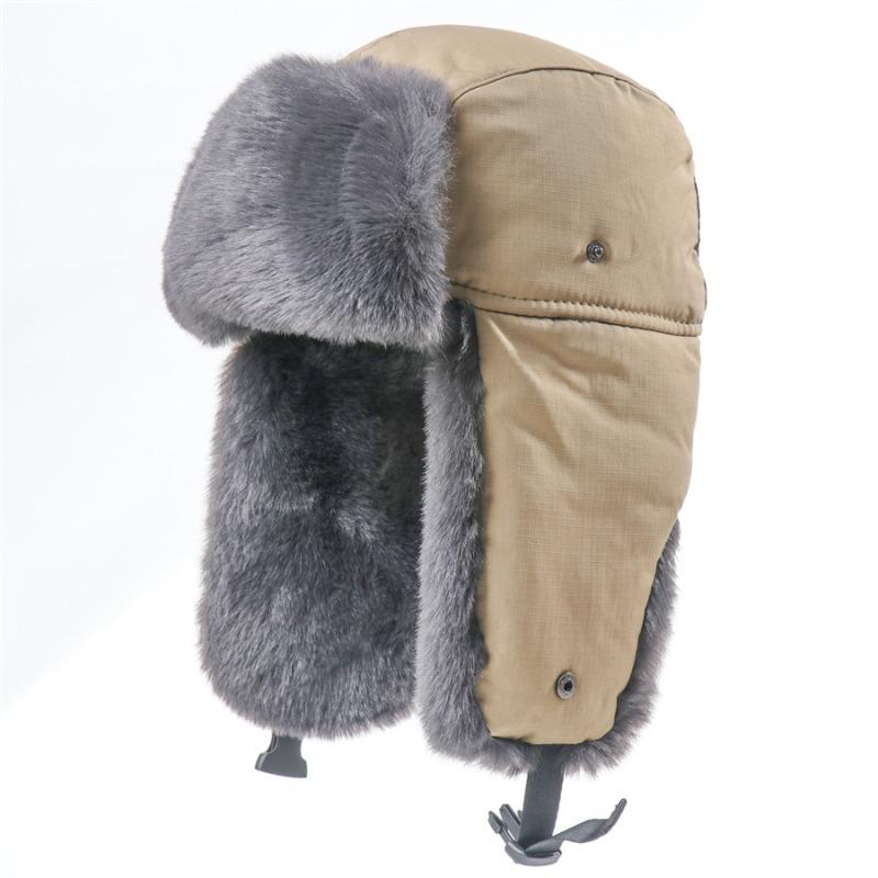 Men's and Women's New Hats Autumn and Winter Fleece Thickened Cycling Headgear Hat Windproof and Cold Cotton Hat To Increase Head Circumference