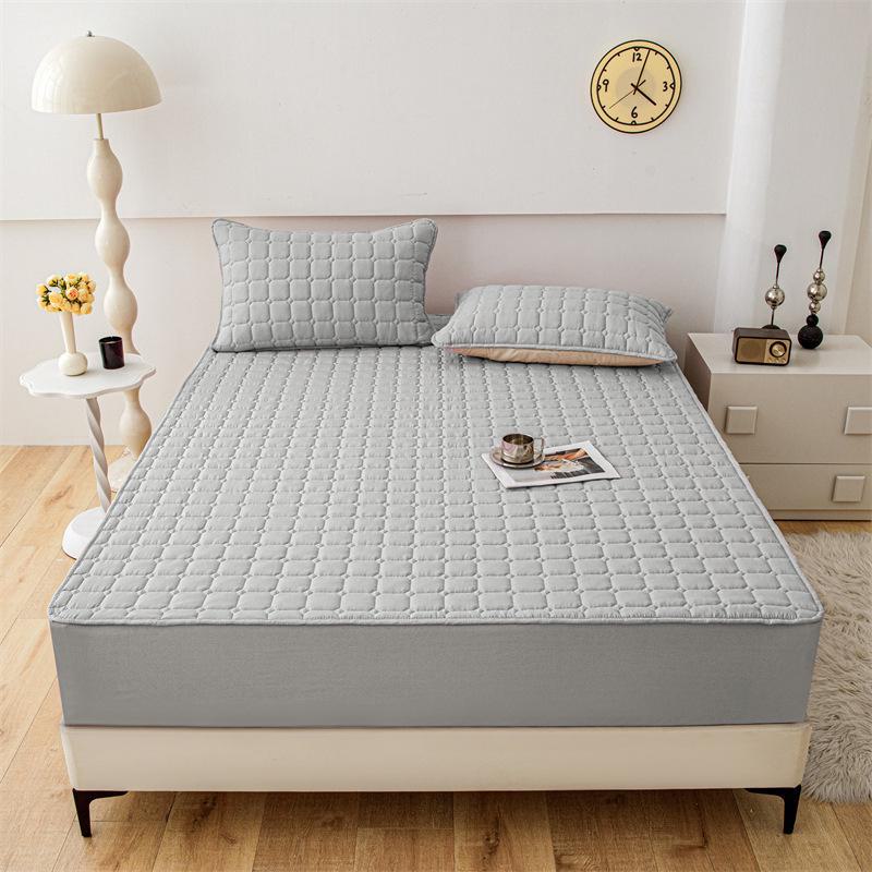 Premium Soybean Quilted Mattress Protector Set: Class A 3-Piece, Includes Mattress Cover, Pillowcase, and Bedspread for Infant and Maternity Use.