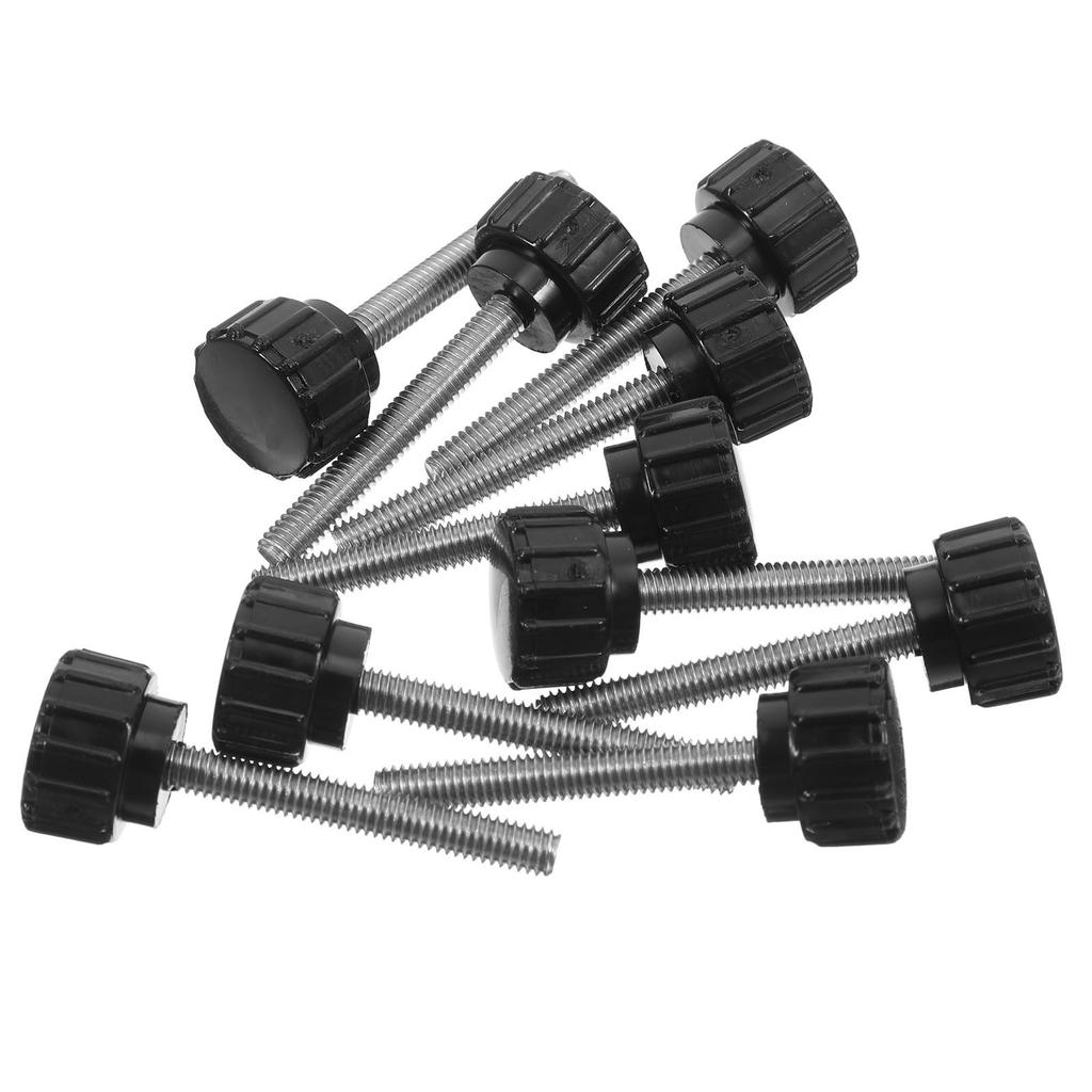 10Pcs Stainless Steel Round Head Knurled Thumb Screws M4x10mm Easy Tightening Mounting Screws for Machinery Monitor