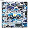 10 30 50pcs Cute Police Car Stickers Cool DIY Children Toys Laptop Suitcase Skateboard Guitar Cartoon Graffiti Sticker Kid Gift