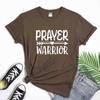 Prayer Warrior Heart Arrow TShirt 100 Cotton Christian Church Tshirts Cute Unisex Jesus Faith Bible Verse Tee Top