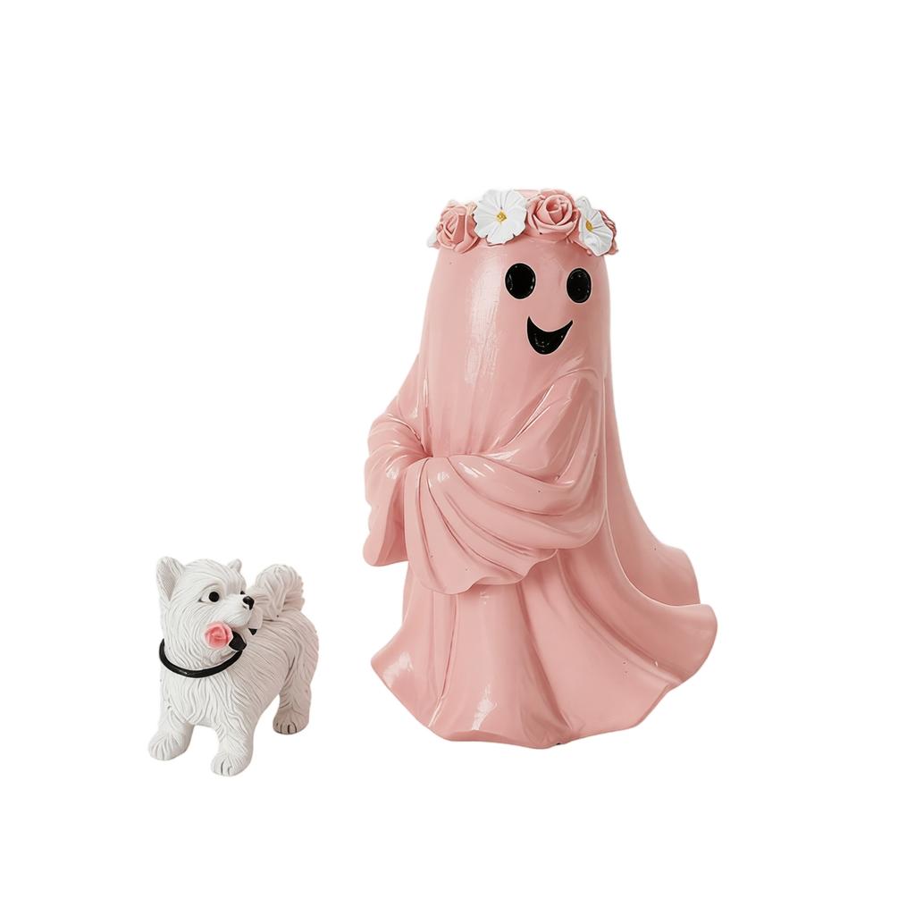 Walking Dog Resin Figurine for Halloween Christmas Home Garden Desk Decoration