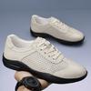 Fashion Simple Fashion Comfort Men's Outdoor Ventilation Non-slip Genuine Leather Sports Shoes Men Soft Flat Bottomed Little White Shoes