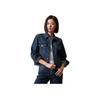 Calvin Klein American Vintage Minimalist Label Single-Breasted Collar Long Sleeve Denim Jacket Women Jacket Denim-Blue 40WK731
