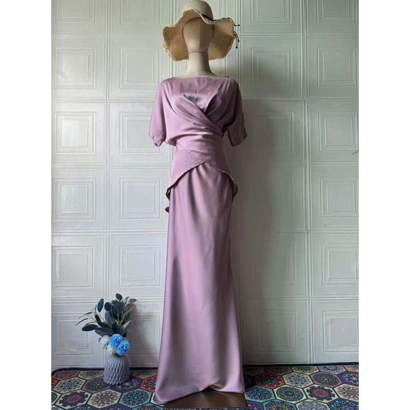 

Fashion New Fashion Short Sleeve Shoelace Tops Skirt Suit Lace up Top and Skirt Set Pink XL