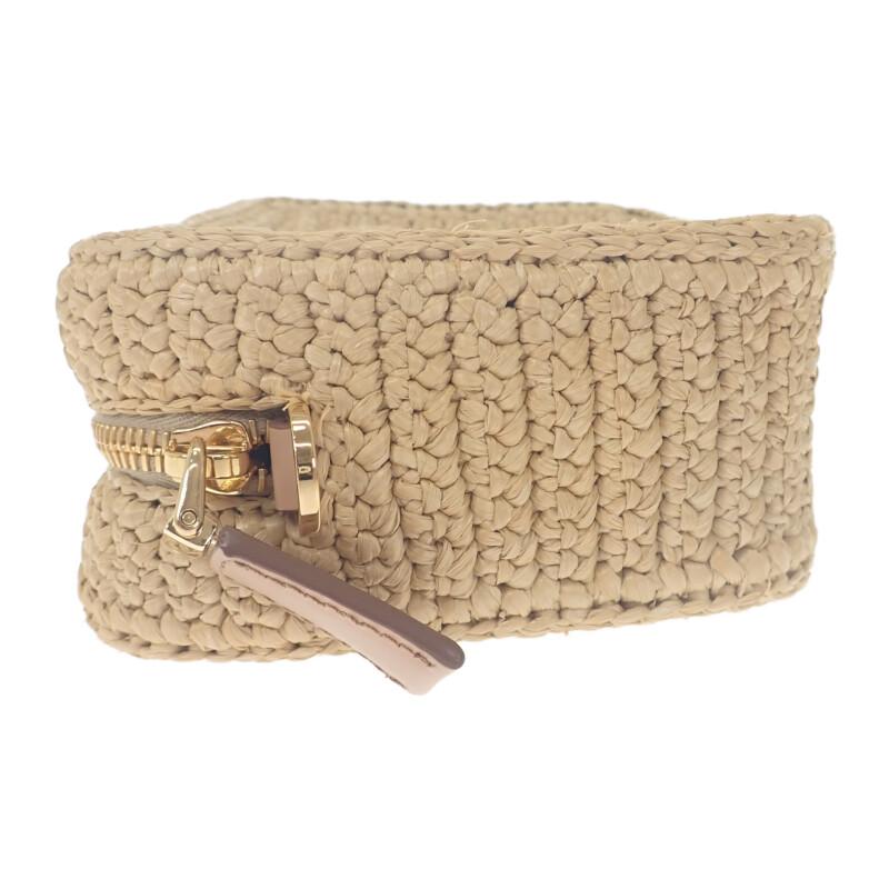 PRADA  1BH196 Shoulder Bag natural/beige Raffia/leather Women