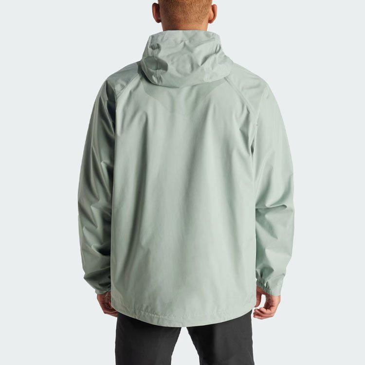 adidas Waterproof And Windproof Windbreaker Jacket Men's Dusty Green IN4771