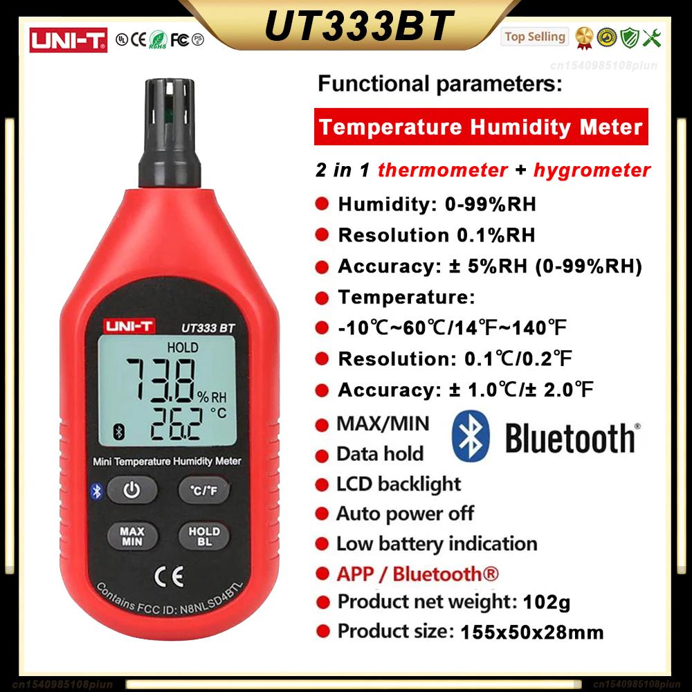 UNI-T Thermometer Digital UT306S UT306C UT320D UT320T UT333 UT333BT UT325F Temperature Gauge Heat Meter Professional Thermometer