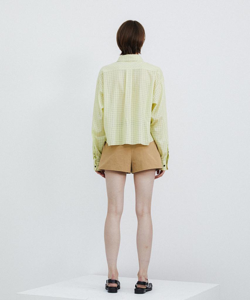 Epinggeulleo Pleated Short Pants - Amber Haze