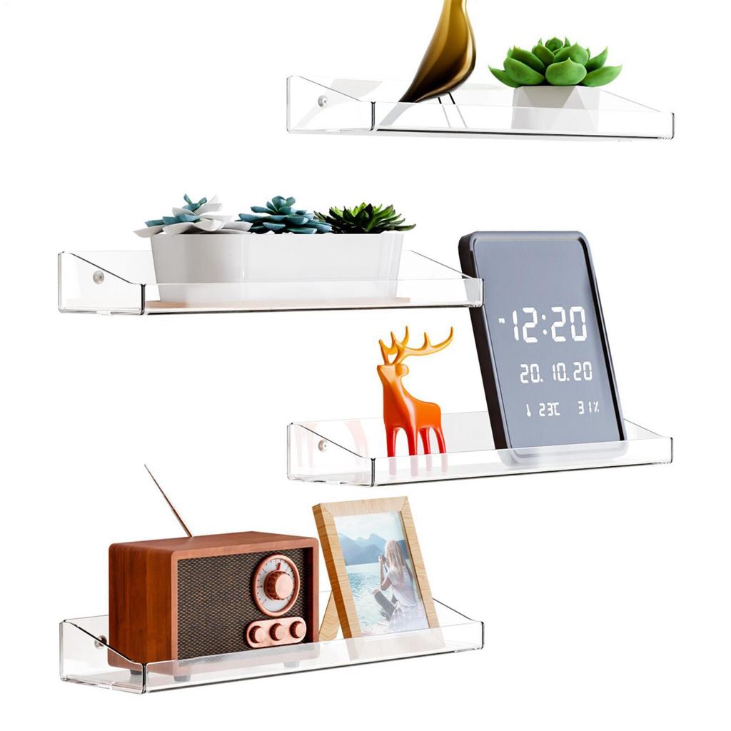 Shelves For Room Wall Clear Home Organizer Rack Living Room Floating Shelves For Makeup Book Decoration Perfume Bottle Action
