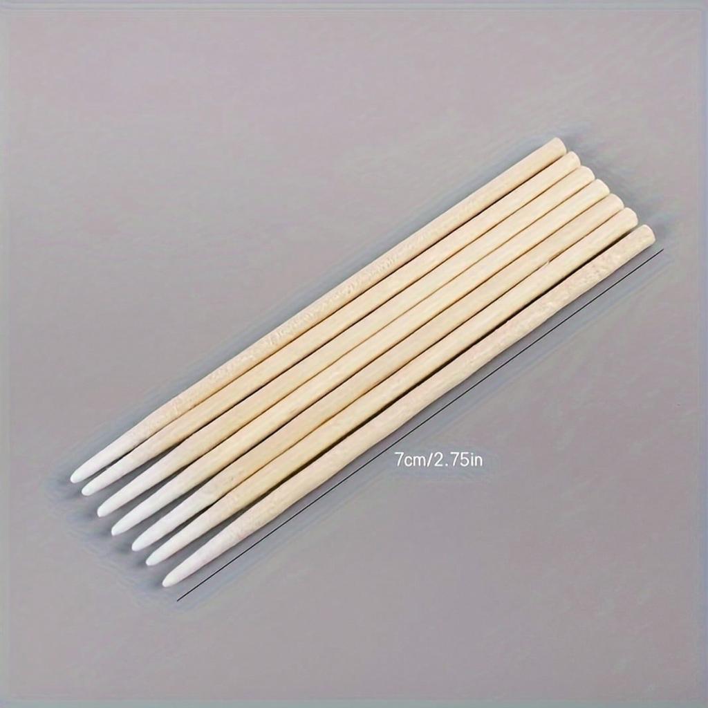 100-Pack Precision Nail Polish Removal Cotton Swabs - Portable, Clean Cotton Swab Heads For Manicures And Makeup
