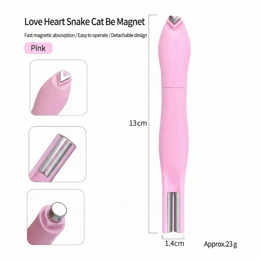 Eye Nail Magnet - Snake And Heart Pattern Magnetic Tools That Can Be Used To Rotate Glitter Gel Nail Polish For Salon-quality Results At Home.