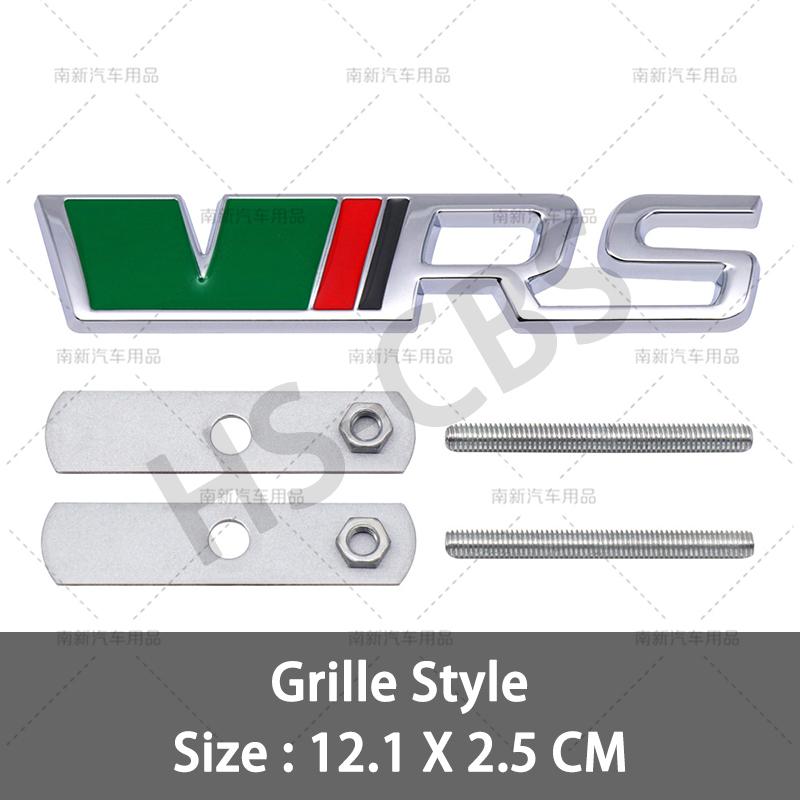 Metal 3D VRS Badge Car Front Grill Emblem VRS Rear Trunk JGHJ6 Decal Stickers For Fabia Octavia Rapid Superb Yeti Karoq Vision Kodiaq