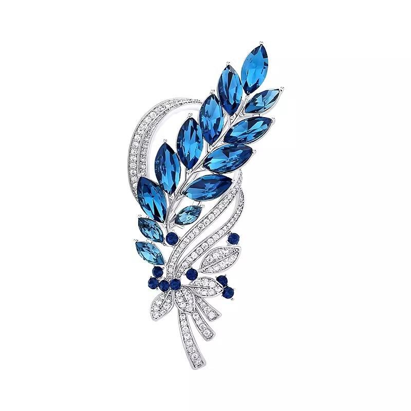 Wheat Ear Brooch, High-end Women's Exquisite and Fashionable Crystal Brooch, Niche Design Sense Brooch