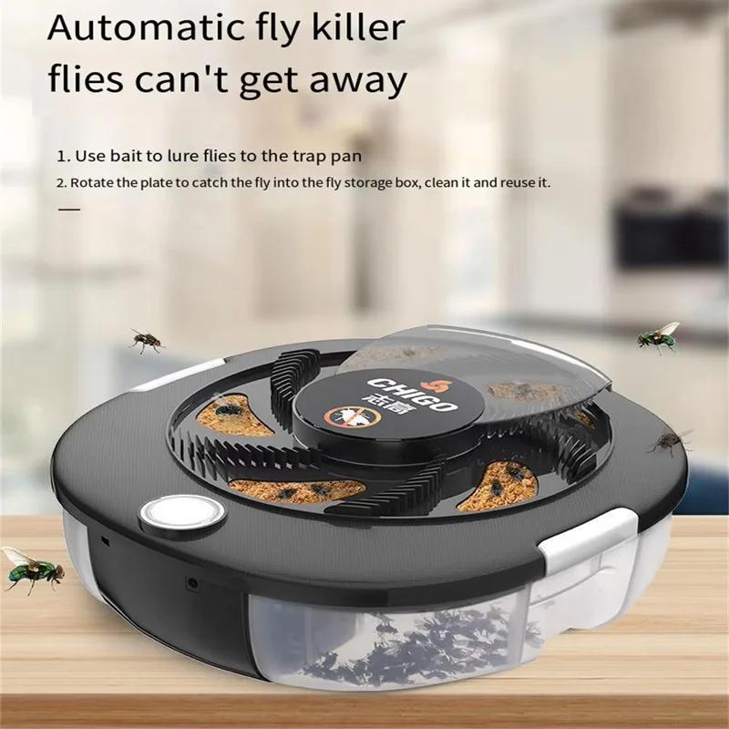 Elektrická bezpečnostní past na mucholapky dobíjecí/USB vnitřní odolný bezpečnostní automatický lapač s návnadou Vnitřní/venkovní lapač škůdců