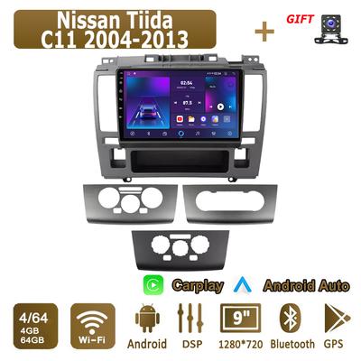 Android Carplay Car Radio For Nissan Tiida C11 2004-2013 Multimedia Player Head Unit Stereo GPS Navigation BT WIFI 4+64GB