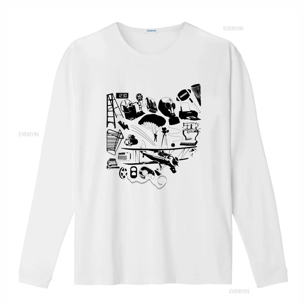 Dayton Ohio Inventions Crew Neck T Shirt Multiple Colors vintage Washed fashion Unisex streetwear homme Casual Versatile