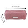 Corduroy Pencil Case  Large Capacity Stationery Pen Storage Pouch Portable Zipper Pencil Organizer Box for Elementary School