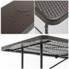 6ft Folding Picnic Table with 2 Benches, 3-Piece Camping Set, HDPE Tabletop with Tree Pattern, Safety Lock, UV and Water Resistant, Brown