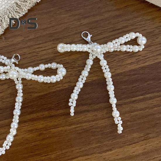 1 Paar Schuh-Dekorations-Charms in Schleifenform, Kunstperlen mit Clip, DIY-Schnürsenkel-Charms für Sandalen, Schuh-Accessoires, Schlüsselanhänger, Tasche, Auto-Charms