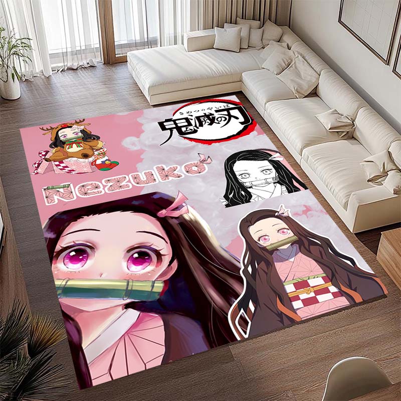 Kimetsu no Yaiba (Insect Pillar Butterfly Ninja) rug, suitable for playrooms, bedrooms, living rooms, sofas, and other home déco