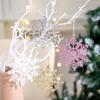 3Pcs/set Exquisite Snowflakes Pendants Acrylic Xmas Tree Ornaments  Merry Christmas