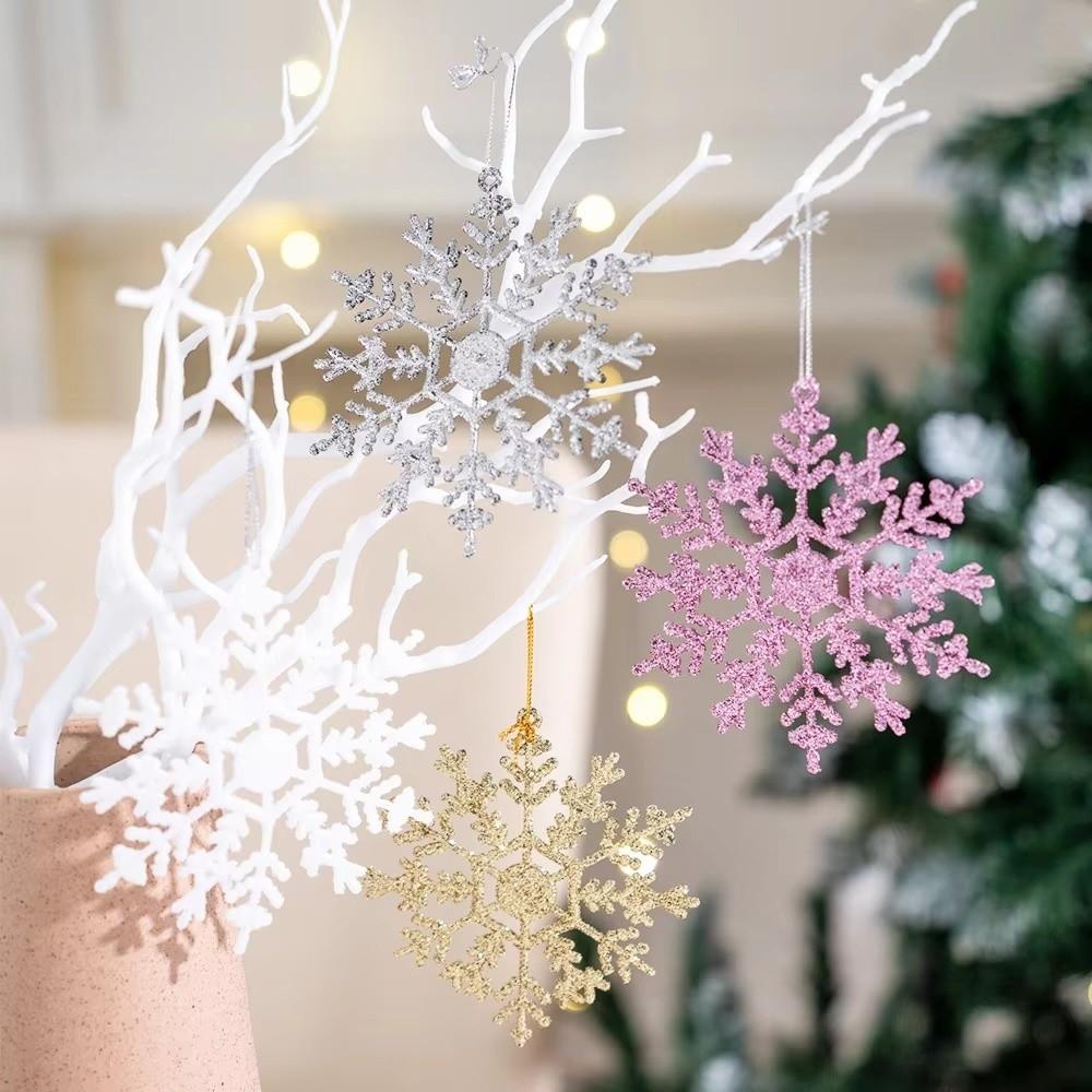 3Pcs/set Exquisite Snowflakes Pendants Acrylic Xmas Tree Ornaments Merry Christmas