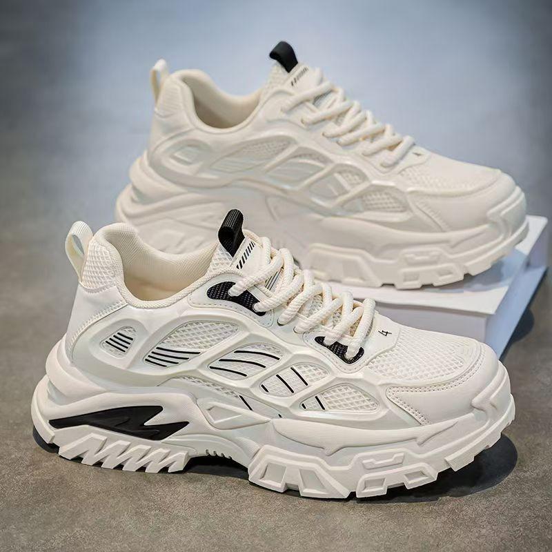 Men's Chunky Sneakers Comfort Breathable Training Shoes Thick Sole Casual Shoe Mesh Sport Running Shoes Men Tennis Shoes