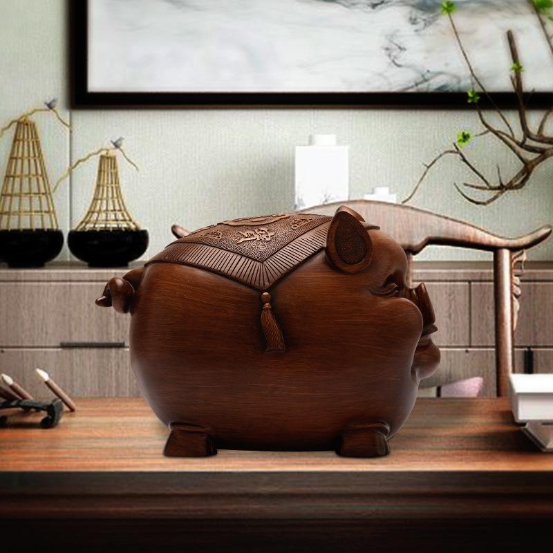 Golden Pig Ornaments Children's Gift Piggy Bank Resin Crafts Home Decoration Accessories Modern Shop Opening Gifts Lucky Pig