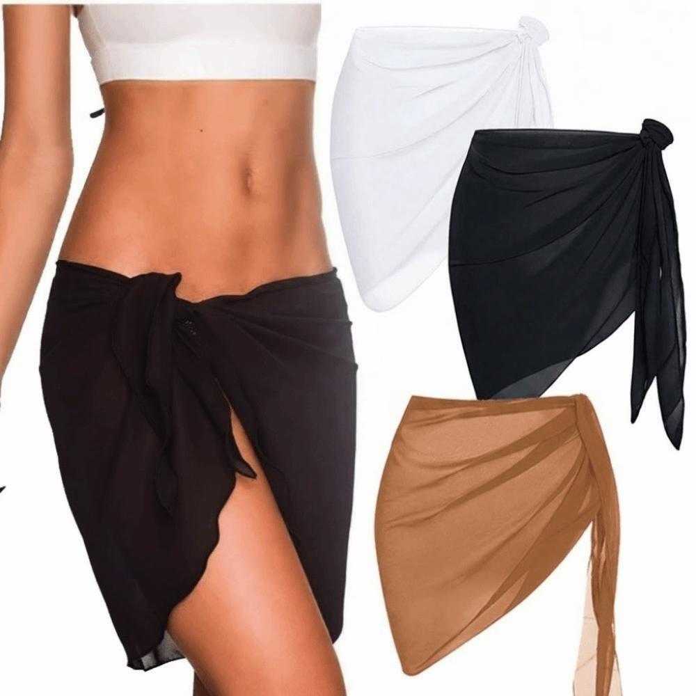 Sheer Women Beach Skirt Short Swimsuit Coverups Sexy Swimming Skirt Summer Vacation
