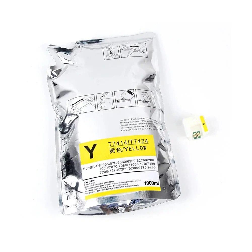 1000ML ink bag T7411/4 T741x dye sublimation ink bag suitable for Epson F6000 F7000 F7100 F6070 F7070 F7170 F6200 F7200 ink box